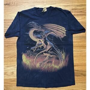 Vintage The Mountain T Shirt Size Med Dragon Supernatural Fantasy Underworld USA